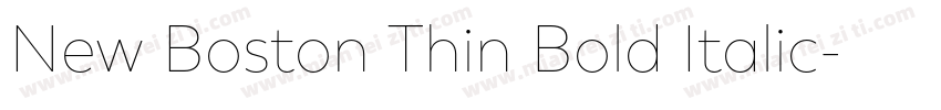 New Boston Thin Bold Italic字体转换